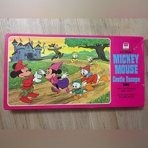 Vintage 1977 Whitman Mickey Mouse Castle Escape Game -